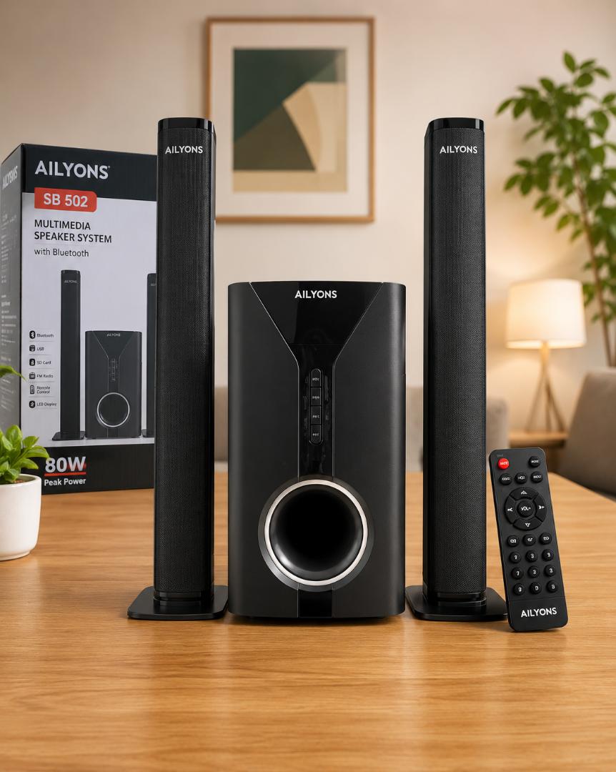 2.1ch Ailyons Sub Woofer System BT/USB/FM Tall Boy(model of v527)