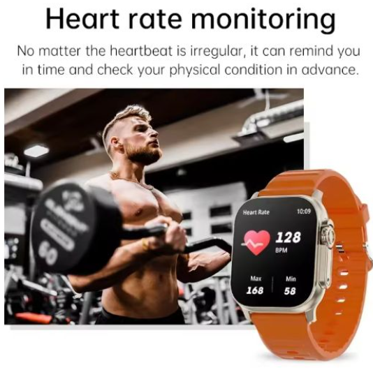Luxury Smartwatch IPS Display, Metal, Bluetooth, Waterproof, Health Monitoring Gift set with a Smart watch, Analog watch, van cleef set of a pair of earrings, 2 bracelets, a necklace, lip liner