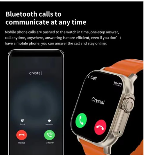 Luxury Smartwatch IPS Display, Metal, Bluetooth, Waterproof, Health Monitoring Gift set with a Smart watch, Analog watch, van cleef set of a pair of earrings, 2 bracelets, a necklace, lip liner