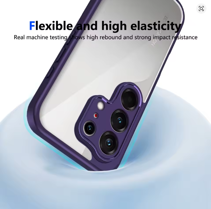 Tecno Camon 50/ Camon 50 Pro Cover Luxury Shockproof Heavy Protection Transparent Phone Case with Black Edges Clear and Colorless Heavy Protection Soft Bumper Cover