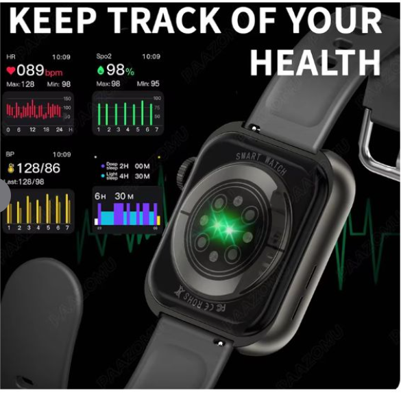 Luxury Smartwatch IPS Display, Metal, Bluetooth, Waterproof, Health Monitoring Gift set with a Smart watch, Analog watch, van cleef set of a pair of earrings, 2 bracelets, a necklace, lip liner
