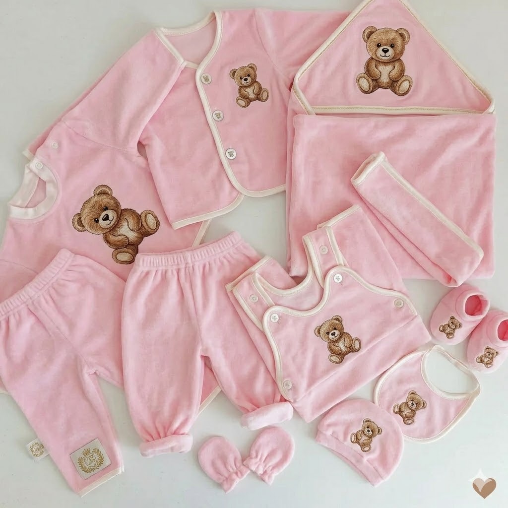 Premium 11-Piece Fleece Newborn Receiving Set – Complete Baby Clothing & Hospital Essentials Kit