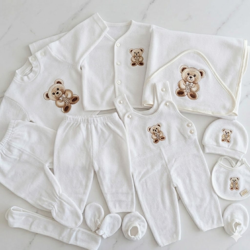 Premium 11-Piece Fleece Newborn Receiving Set – Complete Baby Clothing & Hospital Essentials Kit