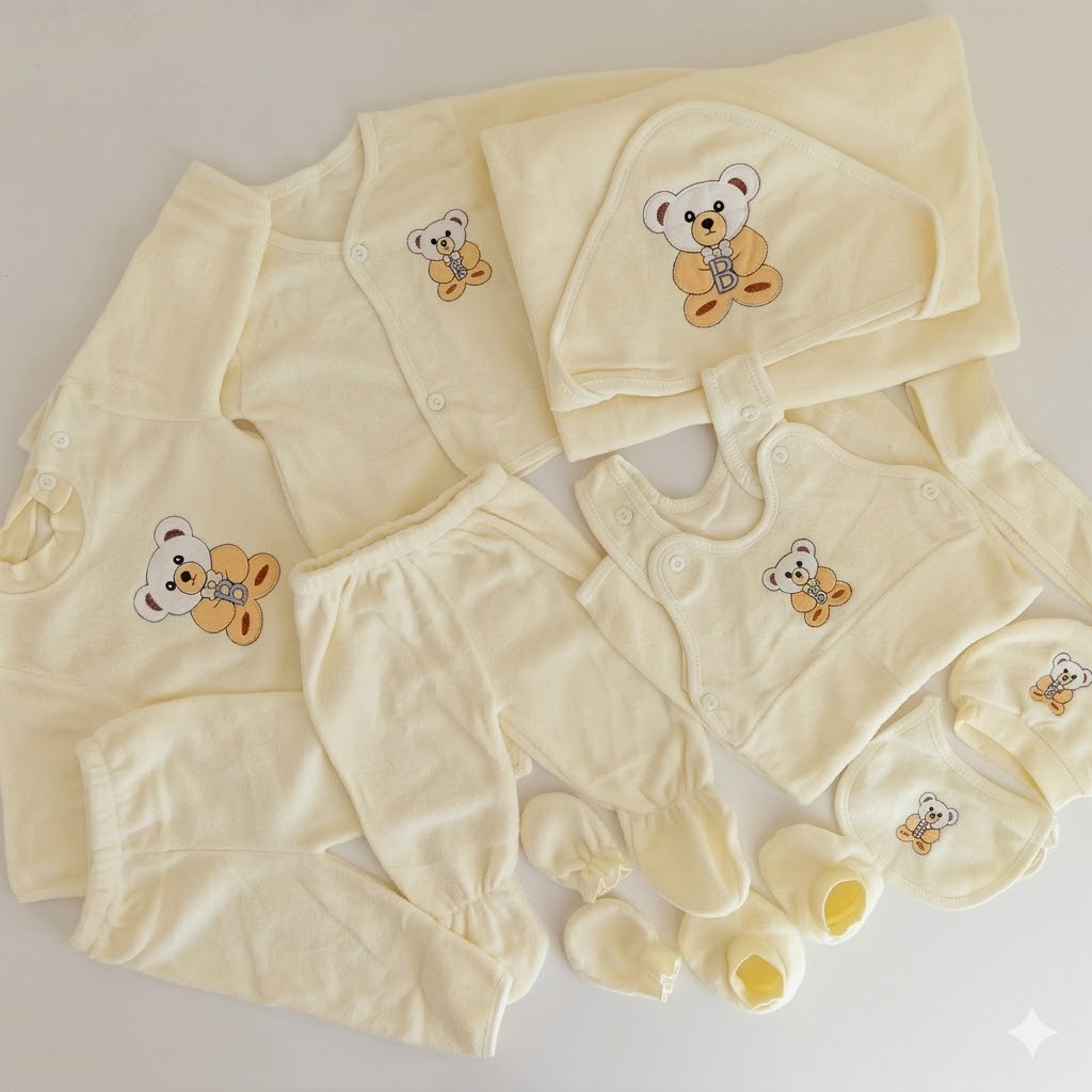 Premium 11-Piece Fleece Newborn Receiving Set – Complete Baby Clothing & Hospital Essentials Kit