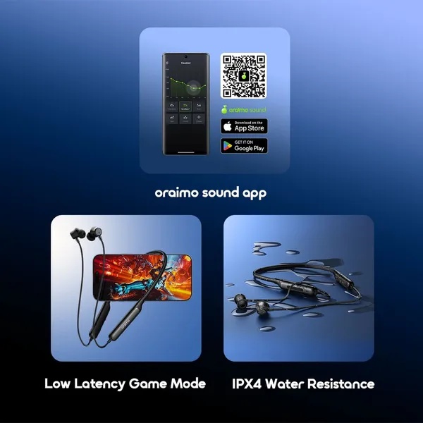 DISCOUNT DEALS!! ORAIMO NECKLACE 5:| Sound 360 Spatial Audio | 40-Hr Playtime | 2600mAh Battery | Personalized Vibration Alerts | Dual Device Connection | AI Call Noise Cancellation | Earphones