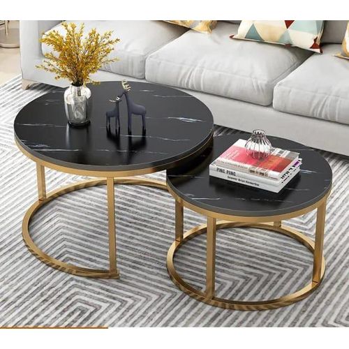 Glass Marble Nesting Table