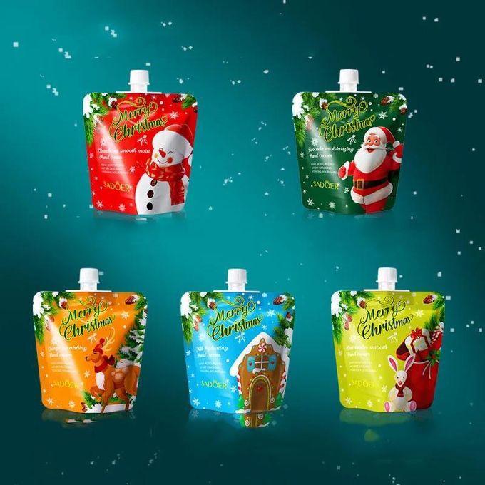 SADOER 5 in 1 Wholesale Christmas Gift Hand Cream Moisturizing and Refreshing Soothing Hand Cream Flavours Strawberry,Avocado,Milk,Orange Vitamin C,Kiwi Tender