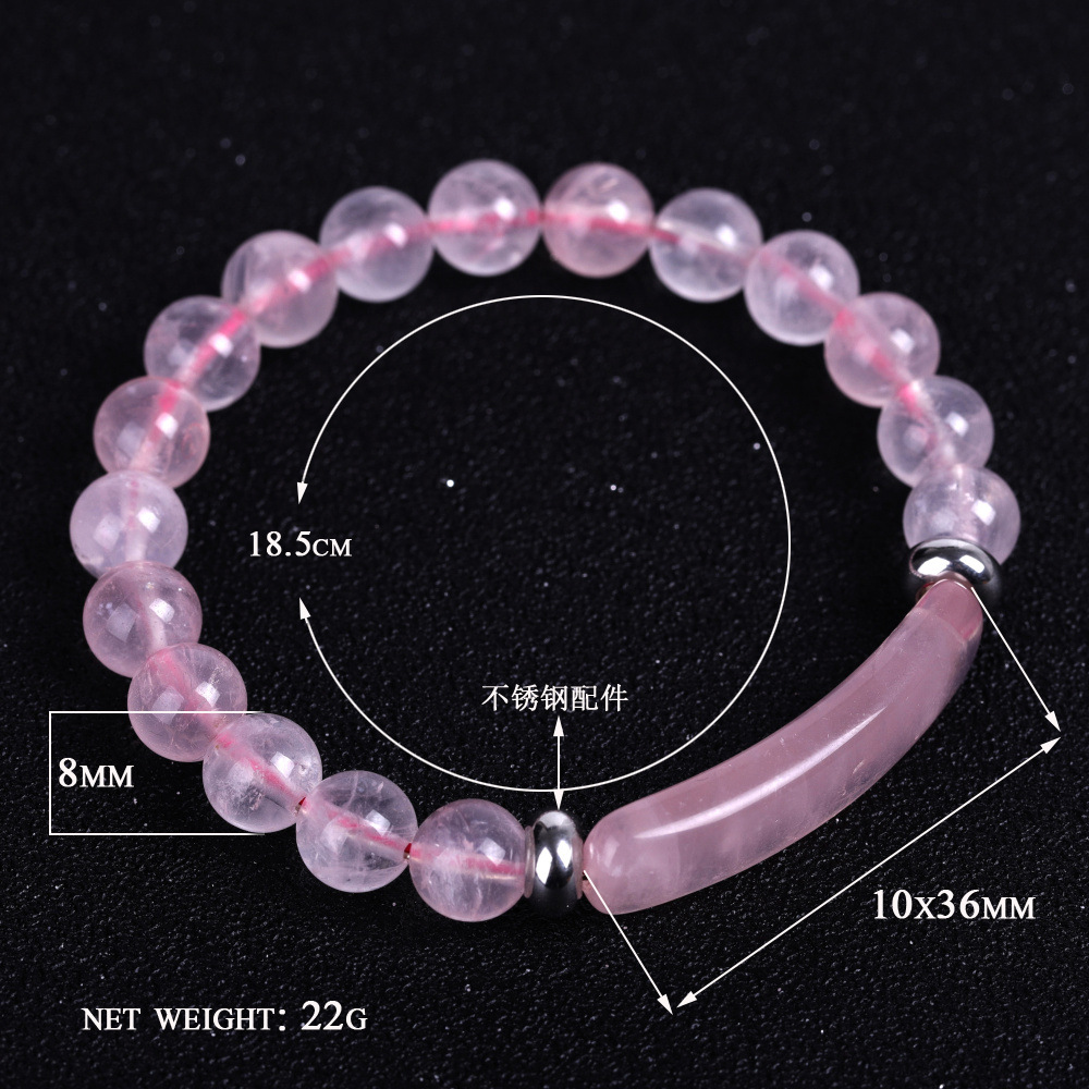 Cross-border Amazon jewelry pink crystal bridge bracelet tiger eye stone green aventurine hand bracelet hand string European and American popular fashion first