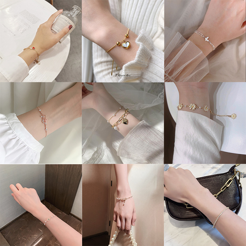 European and American retro style pearl bracelet for women, versatile, high-end, niche temperament beaded bracelet, couple and best friend hand accessories.