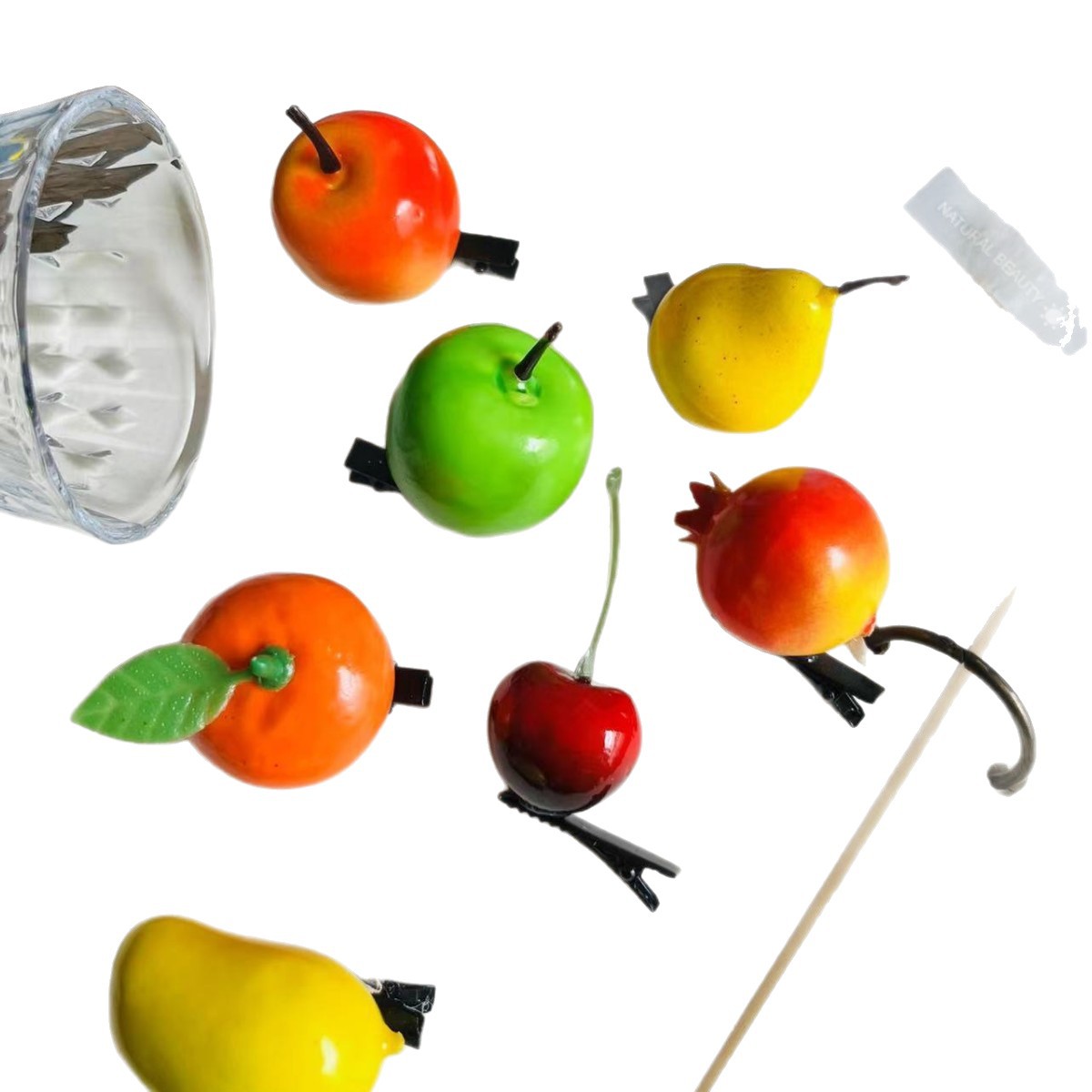 10 *PCS Internet celebrity hair clips, one yuan stall, funny simulation fruit and vegetable hair clips, party fun headwear, children's hair clips and hairpins.