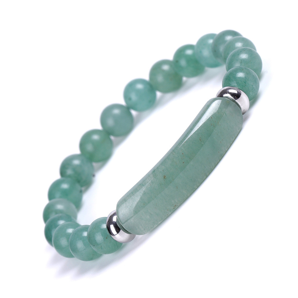 Cross-border Amazon jewelry pink crystal bridge bracelet tiger eye stone green aventurine hand bracelet hand string European and American popular fashion first