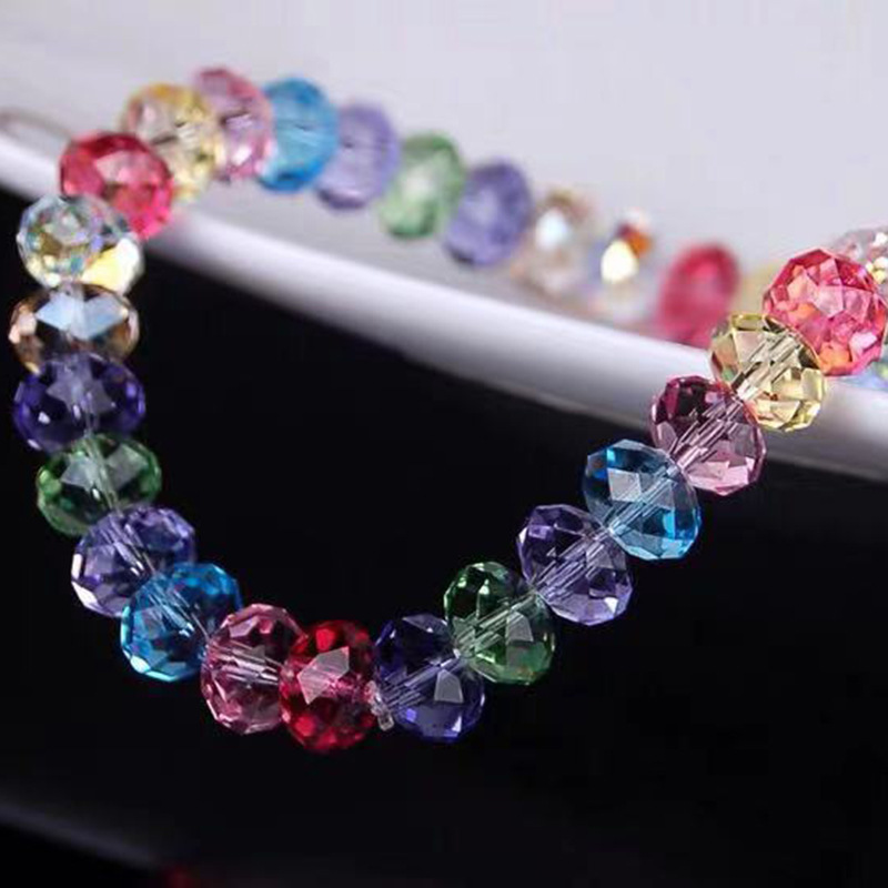 Cross-border Europe and America wish Amazon handmade glass student crystal colorful bead bracelet hand string women