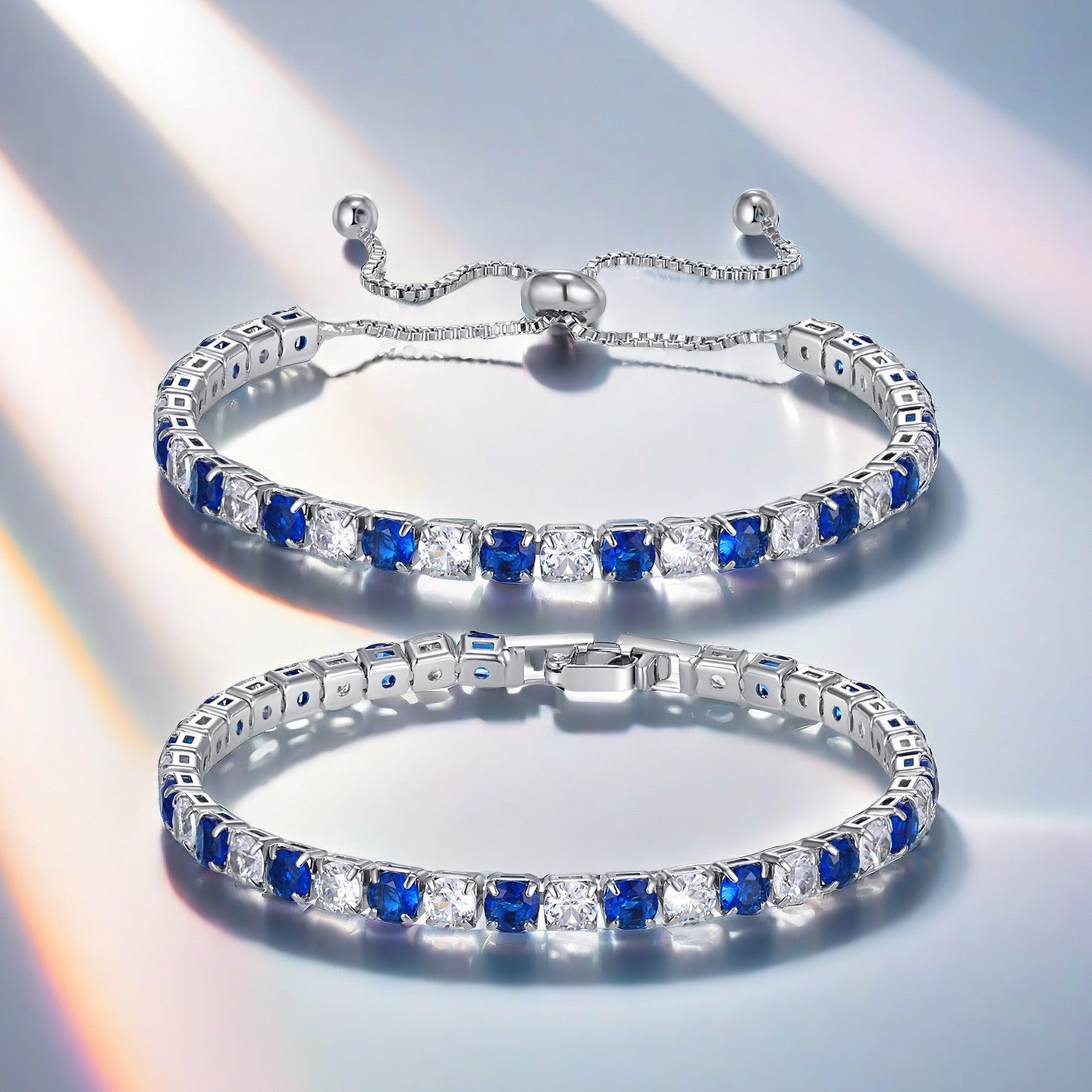 Cross-border 4mm round zircon single-row full-drill adjustable crystal tennis bracelet European and American fashion silver jewelry hand jewelry wholesale