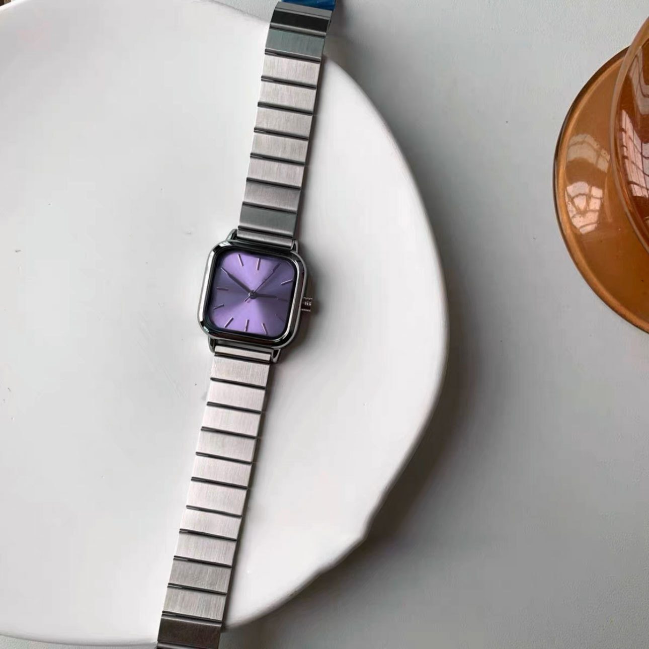 Coldness style French niche watch female ins style student minimalist temperament Korean version forest retro square small dial