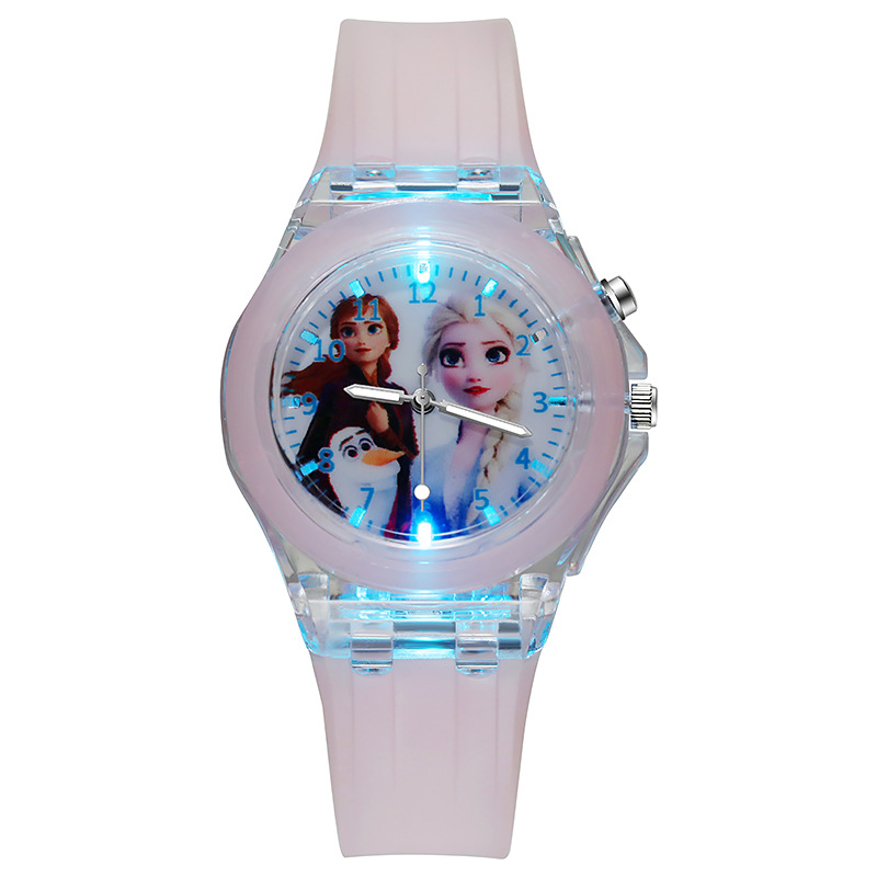 Silicone luminous cartoon children's watch, elementary school watch, girl's gift, cute style brand, Switzerland only looks at time