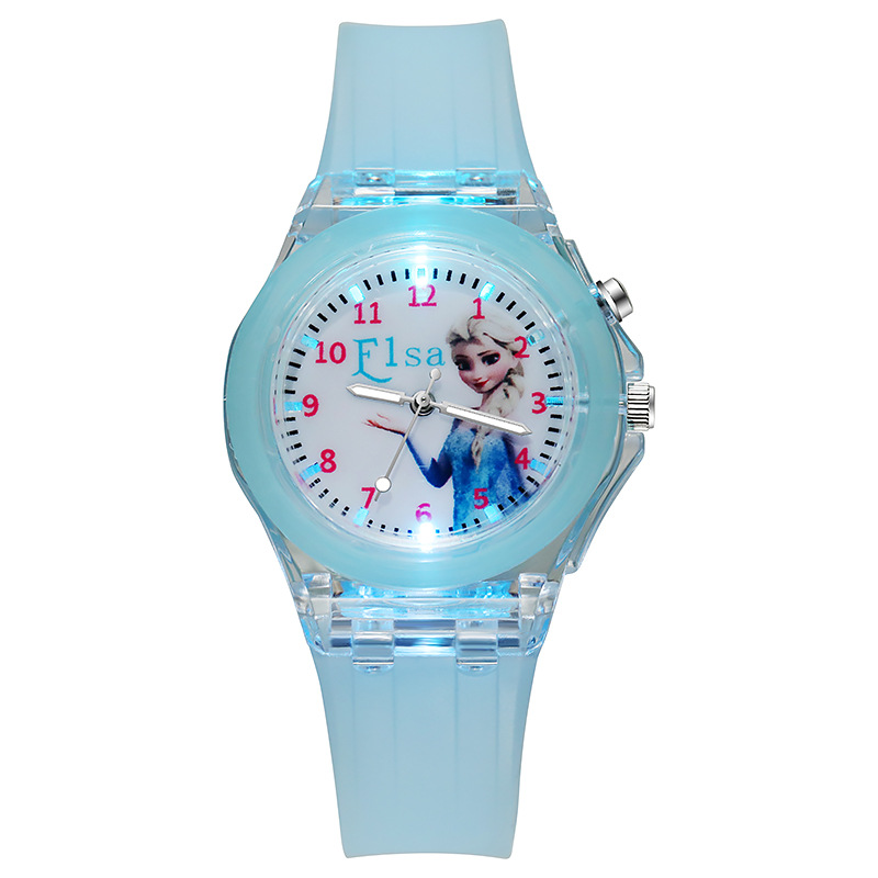 Silicone luminous cartoon children's watch, elementary school watch, girl's gift, cute style brand, Switzerland only looks at time