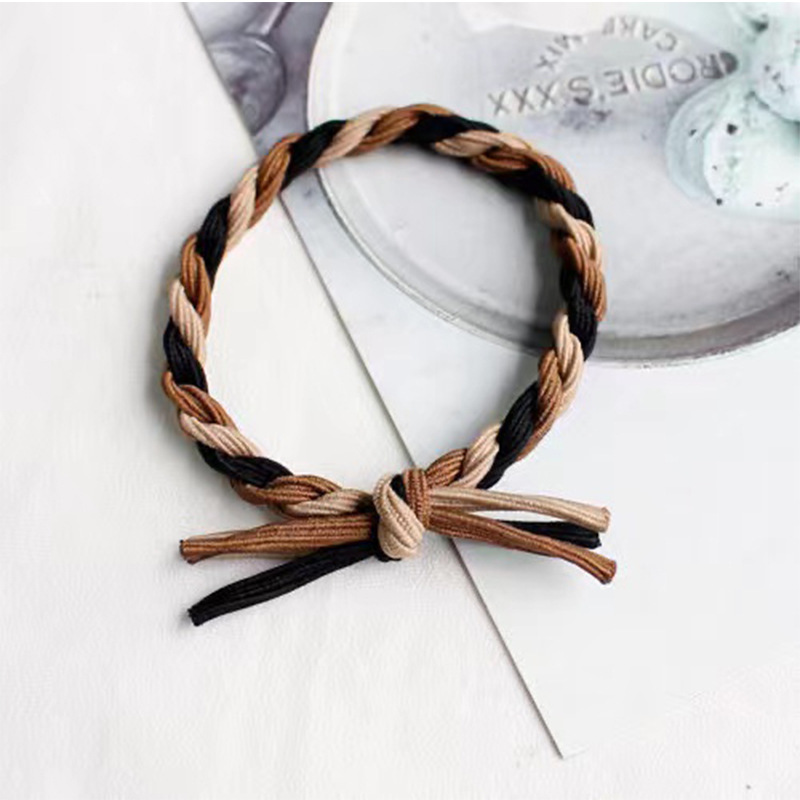 20*Pcs Wholesale new Korean headwear knot head flower hair tie basic hair elastic multi-color hair tie hair rubber band bow