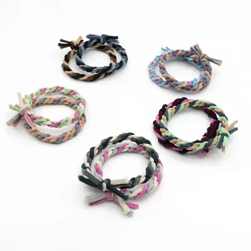 20*Pcs Wholesale new Korean headwear knot head flower hair tie basic hair elastic multi-color hair tie hair rubber band bow