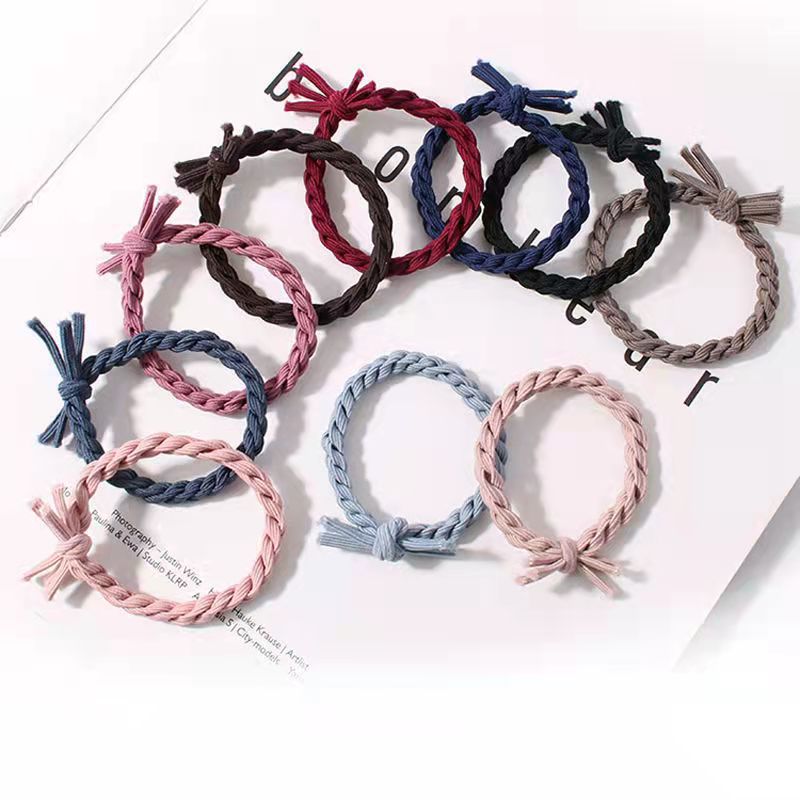 20*Pcs Wholesale new Korean headwear knot head flower hair tie basic hair elastic multi-color hair tie hair rubber band bow