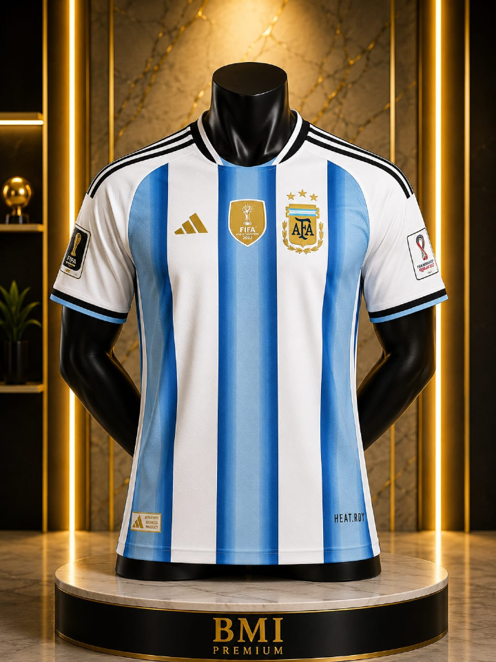 💙 CELESTE GLORY • WORLD CUP 2026 EDITION ⚽🇦🇷 Argentina Home Jersey – Fan Football Kit 🔥 Sky Blue & White Stripes 🏆 Lightweight Breathable Sports Wear