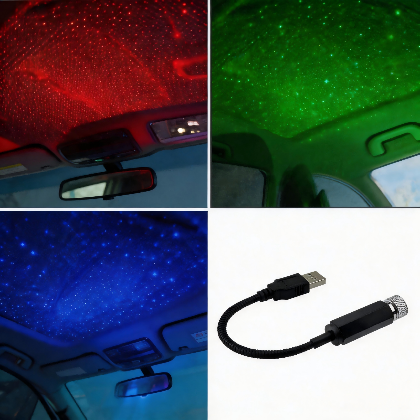 NUOSHI USB Led Lighting Romantic Home Decor Galaxy Lights Starry sky  Car Roof Star Led Light Interior Starry Laser Atmosphere Ambient Projector Auto Decoration Night