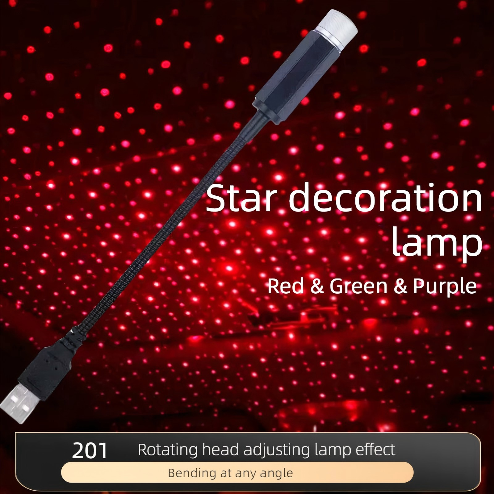 NUOSHI USB Led Lighting Romantic Home Decor Galaxy Lights Starry sky  Car Roof Star Led Light Interior Starry Laser Atmosphere Ambient Projector Auto Decoration Night