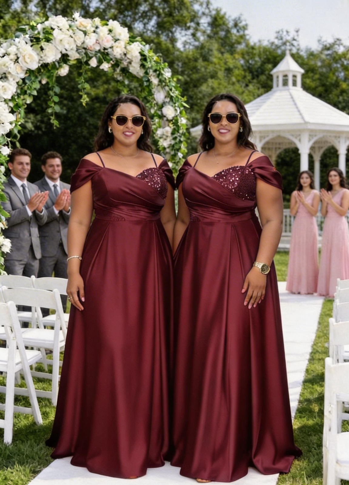 Women Satin Long Dress Elegant Maxi Gown Soft Smooth Fabric Comfortable Stylish Formal Occasion Wear Flowy Design Classy Outfit Sizes 44 to 54