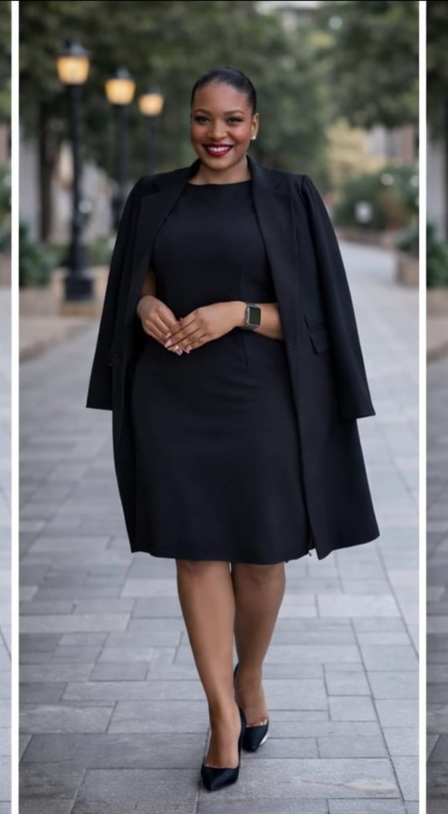 Women 2 Piece Blazer Dress and Coat Set Elegant Formal Outfit Stylish Office Wear Smart Tailored Fit Classy Layered Suit Black Navy White Sizes M to 2XL