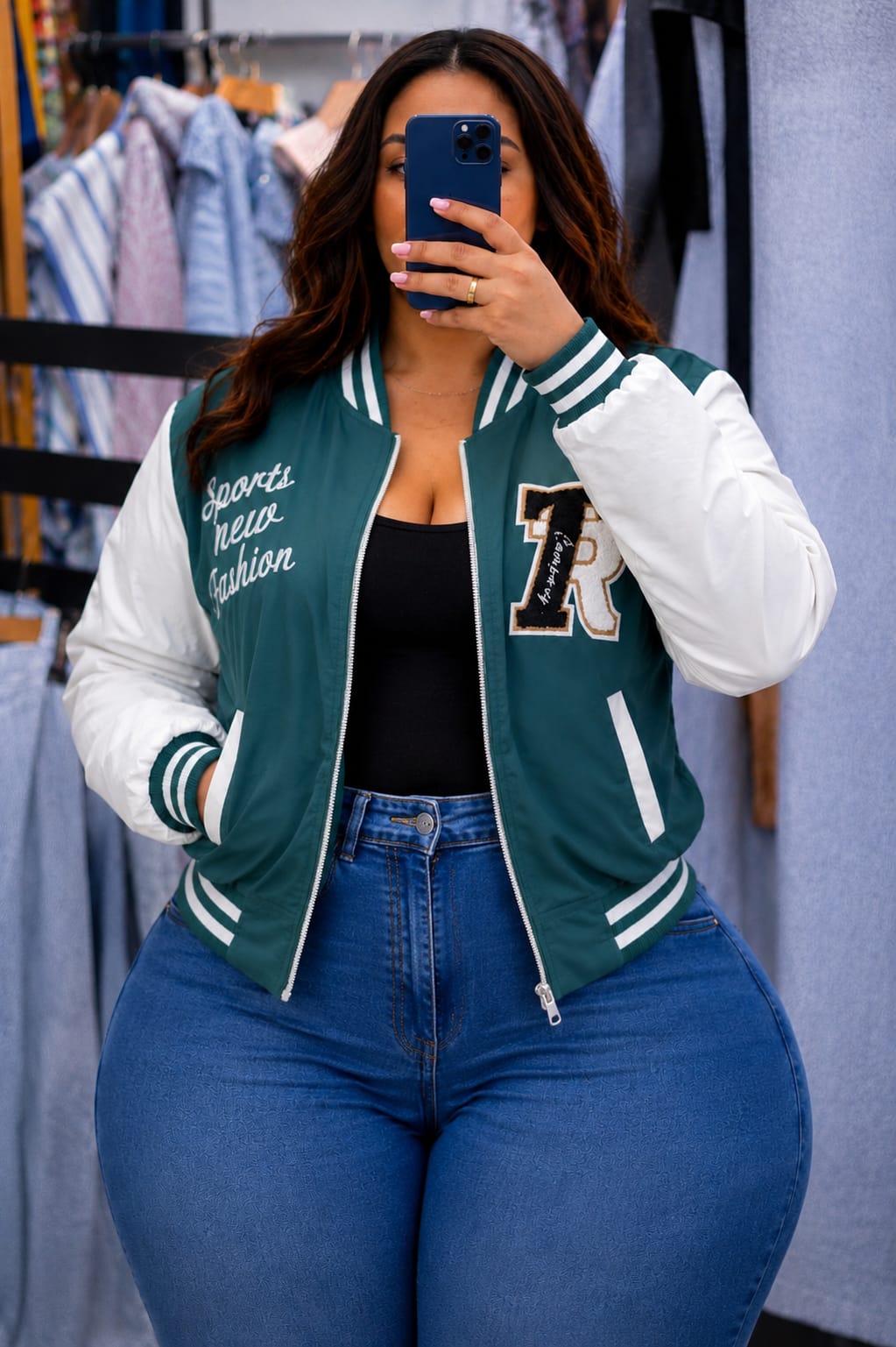 Women College Jacket with Fur Lining Warm Varsity Style Coat Comfortable Casual Wear Soft Inner Layer Stylish Winter Jacket Sizes 2XL to 4XL