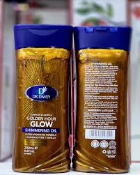 Dr. Davey Golden Hour Glow Shimmering Body Oil 200ml – Ultra Hydrating Moisturizing Oil with Cocoa Butter & Vanilla for Radiant Smooth Skin