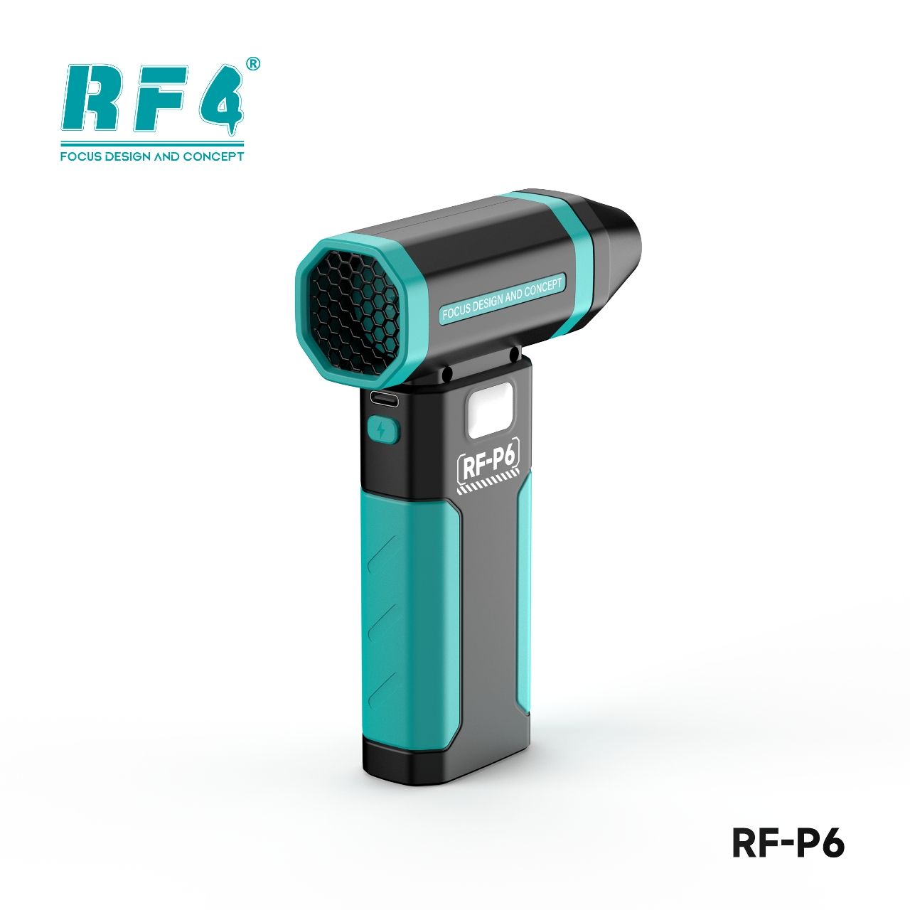 RF4 RF-P6 Portable Rechargeable Mini Violent Dust Blower Fan with Outdoor Night Light