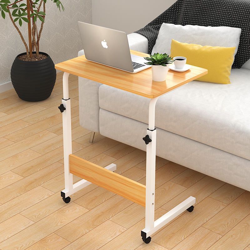 Brown Adjustable,portable  Laptop Stand -Table With Wheels\Portable And Adjustable Wooden Top Multipurpose Laptop Table