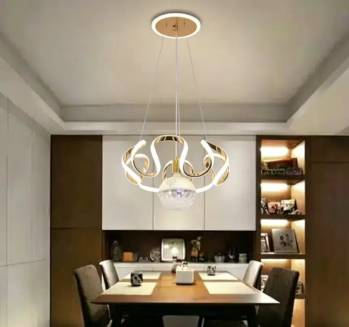 MODI Luxury High-end Bluetooth Chandelier Modern Minimalist Ceiling Lamp with Removable Bulb for Home Villa Hotel Living Room Bedroom Dining Room