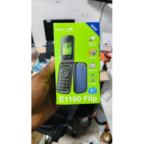 DISCOUNTED DEALS!!!CALUS E1190 Flip phone 1.43" screen 1050mAh 5C Battery wireless FM Torch light dual sim bright torch CALUS smart live featured phone