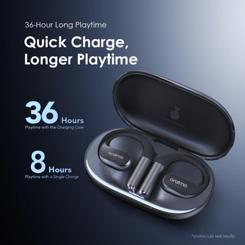 TIME LIMITED MANAGEMENT!!!Oraimo Open Arc Pods OPN-675 Wireless Earbuds – Bluetooth Headset, Open-Ear Design, Touch Control, Portable Charging Case