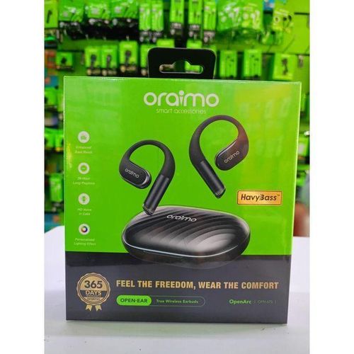 TIME LIMITED MANAGEMENT!!!Oraimo Open Arc Pods OPN-675 Wireless Earbuds – Bluetooth Headset, Open-Ear Design, Touch Control, Portable Charging Case
