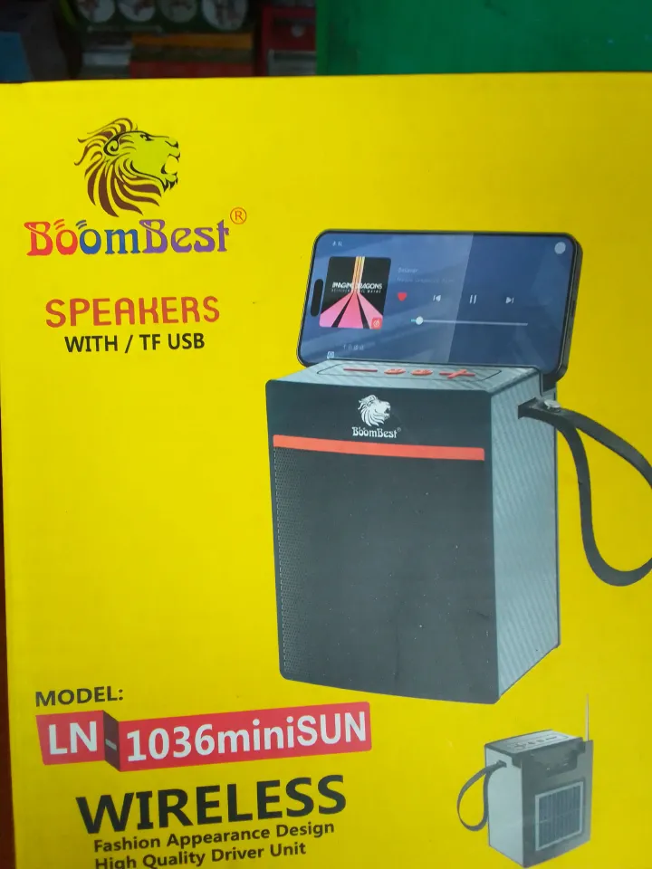 BoomBest LN-1036miniSUN Wireless Bluetooth Speaker – Powerful Super Bass, Portable Design, 20W Rich Sound, Long Battery Life