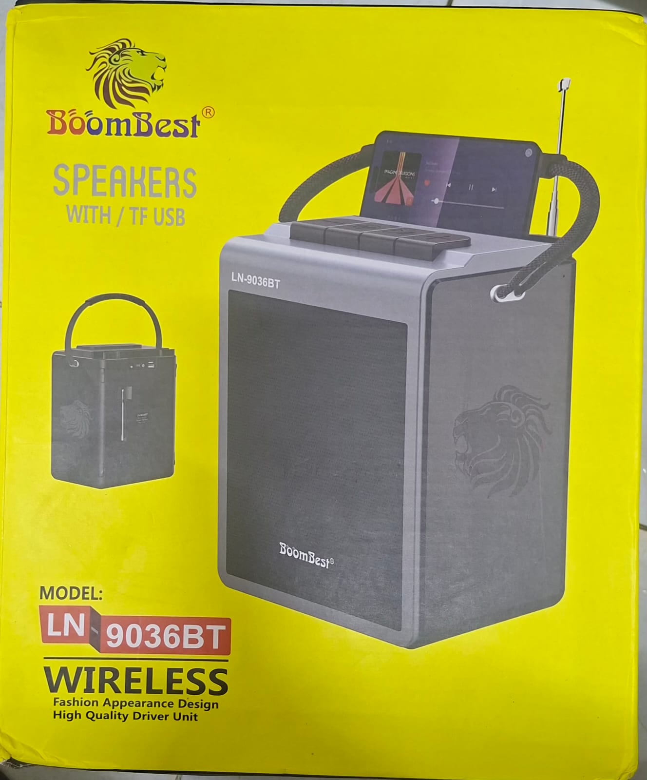 DISCOUNTED DEALS!!!BOOMBEST LN-9036BT WIRELESS BLUETOOTH SPEAKER WITH SUPER BASS AND USB/TF SUPPORT