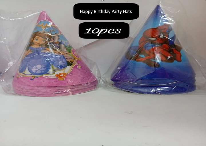 10PCS Polka Dot Happy Birthday Party Hats – Colorful DIY Cone Caps for Kids Boys Girls Baby Birthday Celebration Party Supplies Decoration Set