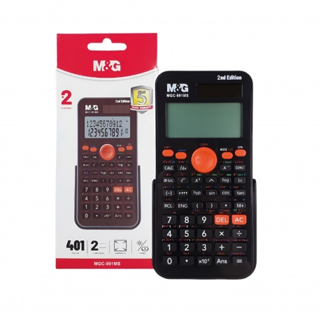 M&G 401 Functions (MGC-991MS) Scientific Calculator 2nd Edition - Dual Power Solar & Battery, Professional Math & Engineering Tool (ADG981K2).