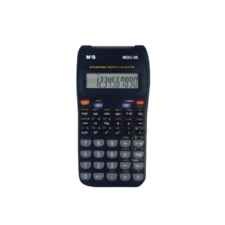 M&G 56 Functions (MGC-08) Scientific Calculator - Compact Student Math Tool with Protective Flip Case, Battery Powered (ADG98774)