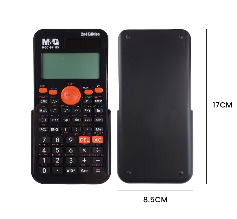 M&G 401 Functions (MGC-991MS) Scientific Calculator 2nd Edition - Dual Power Solar & Battery, Professional Math & Engineering Tool (ADG981K2).