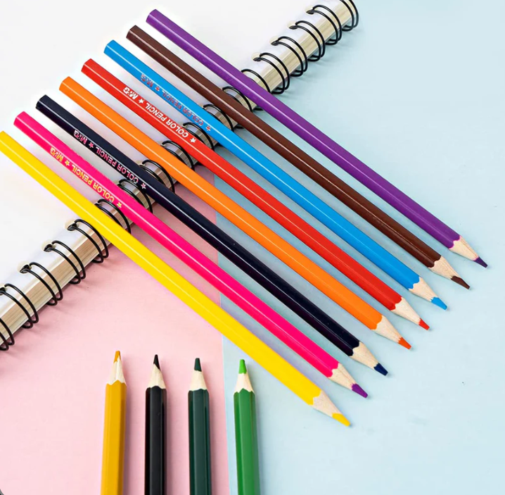 M&G Hexagon Colored Pencils - 12 Vibrant Colors (Set of 12) | Professional Art & School Supplies - AWP34365