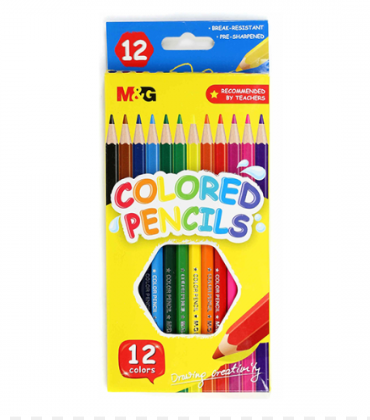 M&G Hexagon Colored Pencils - 12 Vibrant Colors (Set of 12) | Professional Art & School Supplies - AWP34365