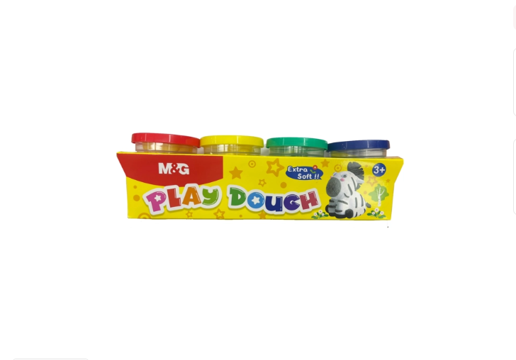 M&G 4-Color Modeling Clay Set - 400g Total (100g Per Color) Non-Toxic, Non-Hardening Creative Plasticine for Kids & School Projects - Model AKE040D3 Vibrant Clay Kit