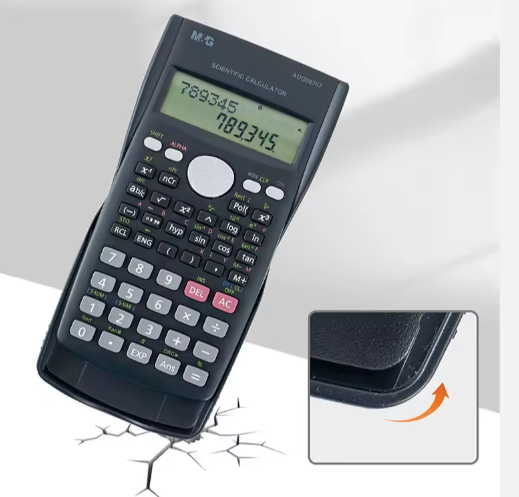 M&G 240 Functions (MGC-03) Scientific Calculator - Dual Power Solar & Battery, 12-Digit 2-Line Display for High School & College (ADG98767)