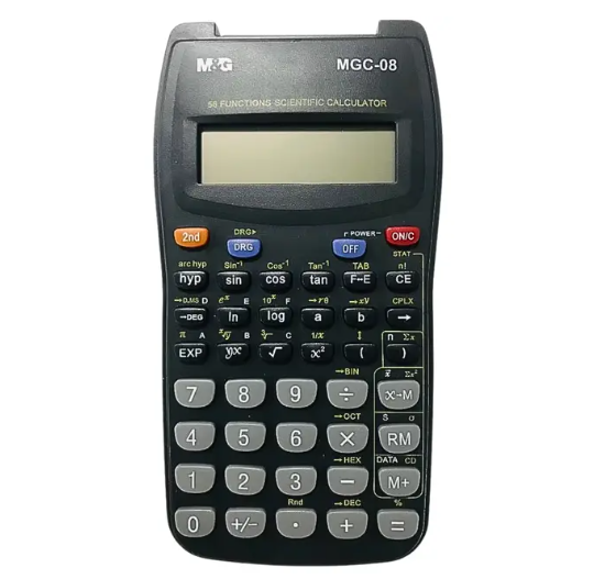 M&G 56 Functions (MGC-08) Scientific Calculator - Compact Student Math Tool with Protective Flip Case, Battery Powered (ADG98774)