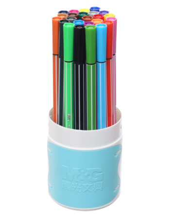 M&G 18 Colors Washable Felt Tip Pens Set, JCP95886 Professional Fiber Tip Markers for Kids Drawing, School Art Supplies, and Bullet Journaling – Non-Toxic, Easy-Wash Water-Based Ink Pens (JCP95886).