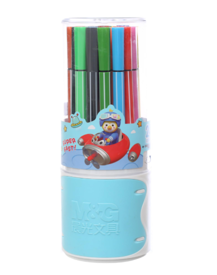 M&G 18 Colors Washable Felt Tip Pens Set, JCP95886 Professional Fiber Tip Markers for Kids Drawing, School Art Supplies, and Bullet Journaling – Non-Toxic, Easy-Wash Water-Based Ink Pens (JCP95886).