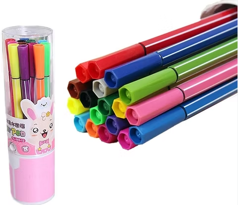M&G 18 Colors Washable Felt Tip Pens Set, JCP95886 Professional Fiber Tip Markers for Kids Drawing, School Art Supplies, and Bullet Journaling – Non-Toxic, Easy-Wash Water-Based Ink Pens (JCP95886).